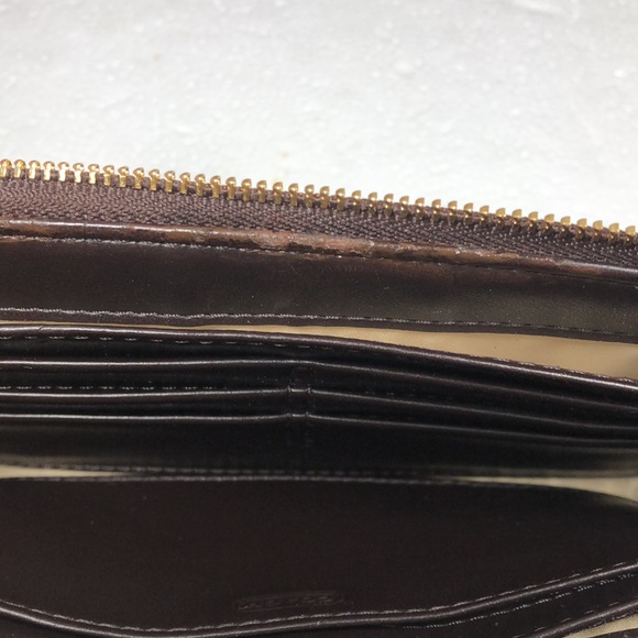 COACH LEATHER PENELOPE PURSE and WRISTLET with SNAKE SKIN ACCENTS - Picture 5 of 15